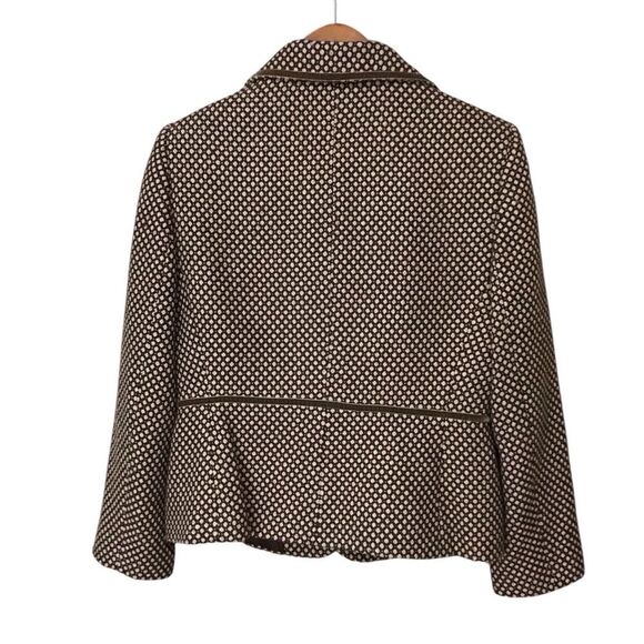 Le Suit Brown Polka Dot Tweed Career Blazer Jacket 12P - Picture 4 of 12